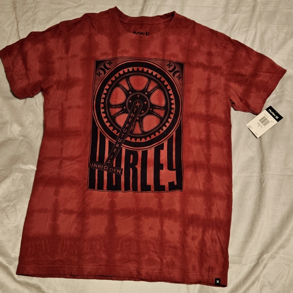 NWT Men's Hurley Red tie dye T-shirt